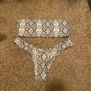 Snake skin bikini set